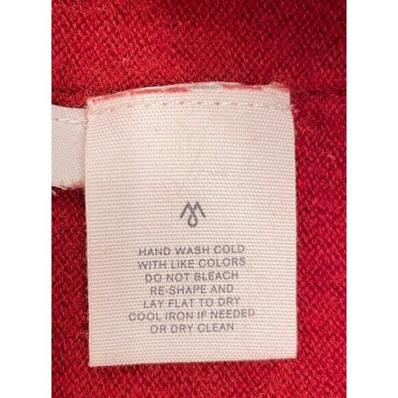 Martin + Osa Mens Cotton/Wool Red V-neck Sweater Size Large Knit RN118188 - Picture 4 of 5